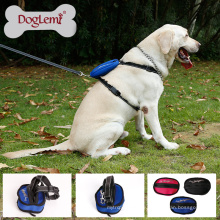 Reflektierende Nylon Haustier Hundegeschirr Große Hund H Stil leicht zu Fuß Harness Leine mit Tasche